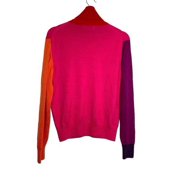 FACETASM Pink Wool Colorblocked Turtleneck Sweater Size 1 Or Small - Picture 4 of 12